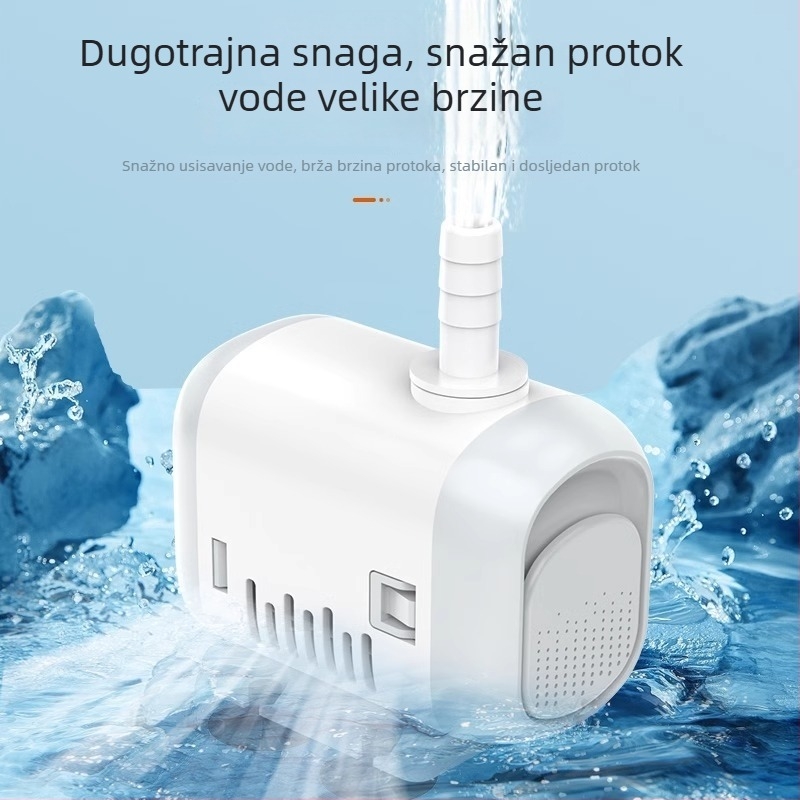 Potopna pumpa za akvarij s bočnim usisavanjem, mala cirkulacijska pumpa za izmjenu vode, tiho djeluje