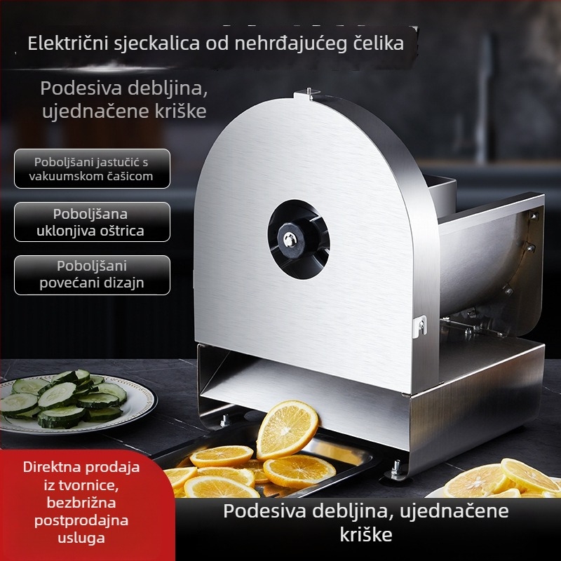Višenamjenski sjeckalica od nehrđajućeg čelika – električni i ručni, za krumpire, voće i povrće