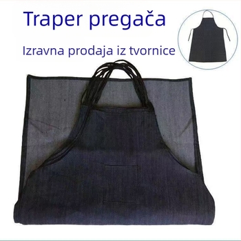 Zaštitna pregača za zavarivanje za odrasle, debeli denim i platno, bez rukava, 100% pamuk