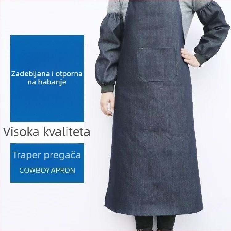 Zaštitna pregača za zavarivanje za odrasle, debeli denim i platno, bez rukava, 100% pamuk