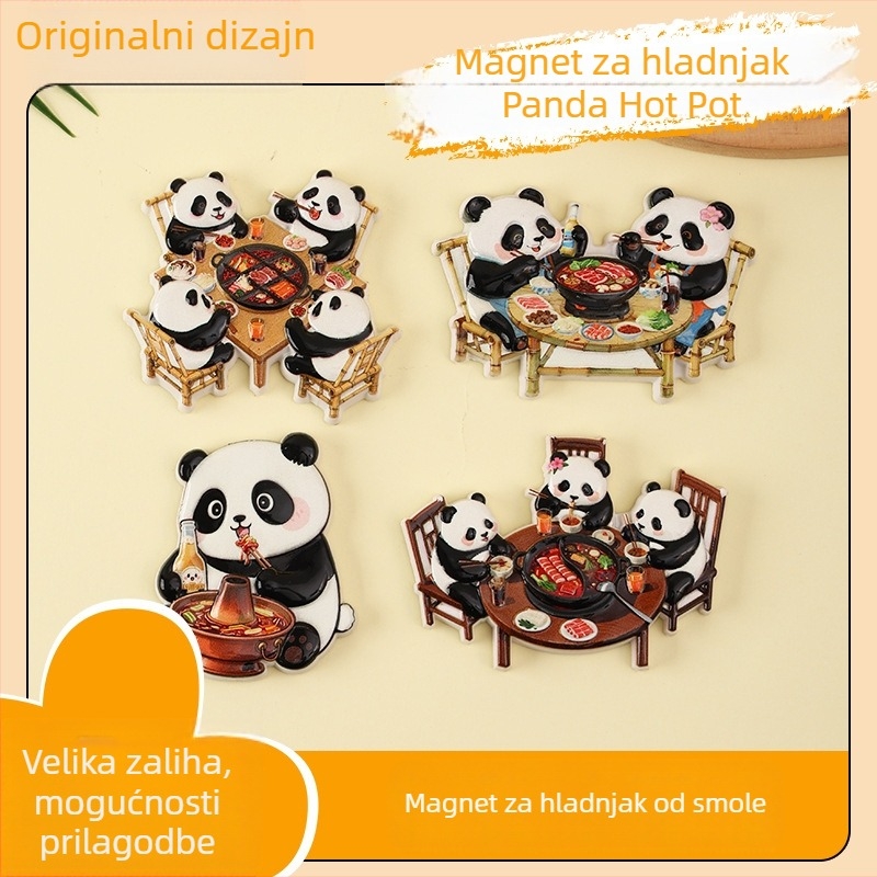 Panda magnets na hladnjak – kultura hot pota i gradske atrakcije, suvenir
