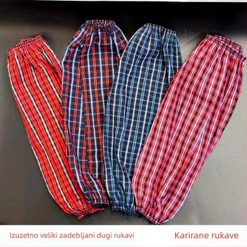 Kockasti rukavi, produženi i debeli, 37 cm, velike veličine, topli, otporni na mrlje.