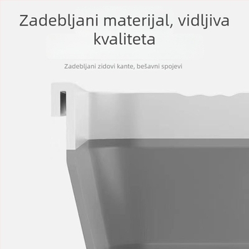 Debljena i izdržljiva sklopiva kanta za mop, pravokutnog oblika, plastična