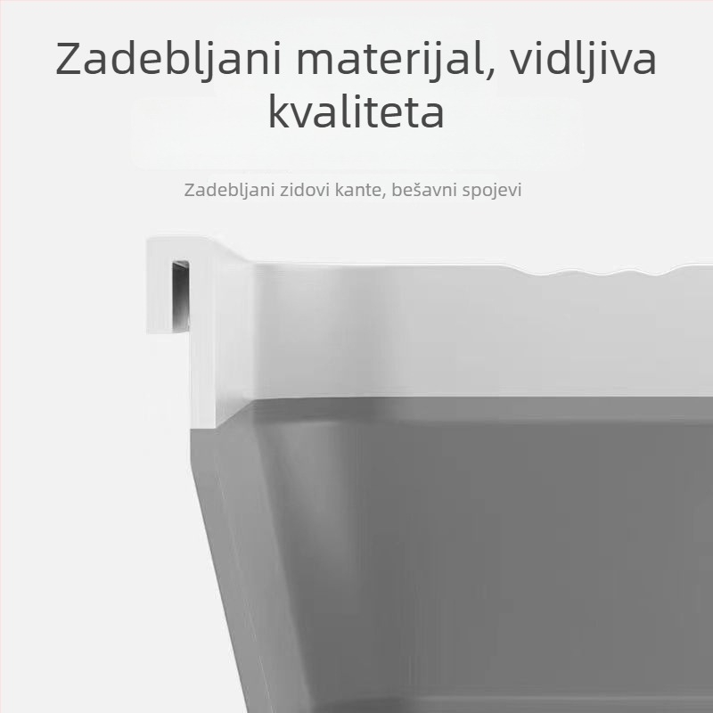 Debljena i izdržljiva sklopiva kanta za mop, pravokutnog oblika, plastična