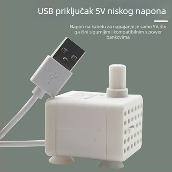 Visokopodiznačka solarna USB pumpa za akvarij, mini potopna pumpa za cirkulaciju i stijenski fontan, DC 5V