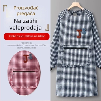 Platnena pregača s višestrukim džepovima, u križnom stilu, za bariste i vrtlarstvo