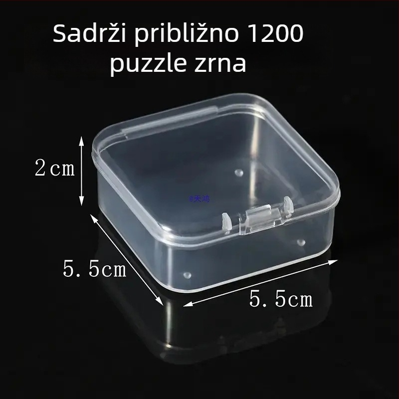 Prozirna plastična kutija za perle s pregradama – organizator za ručne radove