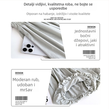 Bijeli culotte šorcevi s visokim strukom, širokim nogavicama i puff lantern stilom