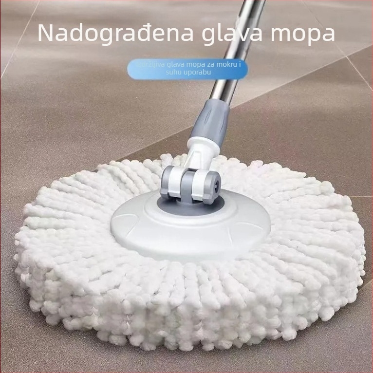 Okretni kantu za mop s centrifom za mokru i suhu upotrebu, metalni koš