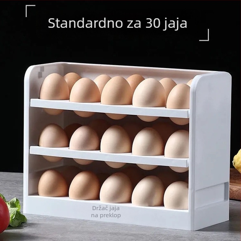 Kutija za pohranu jaja za kućnu upotrebu, držač jaja u hladnjaku, kreativna kutija s mehanizmom okretanja