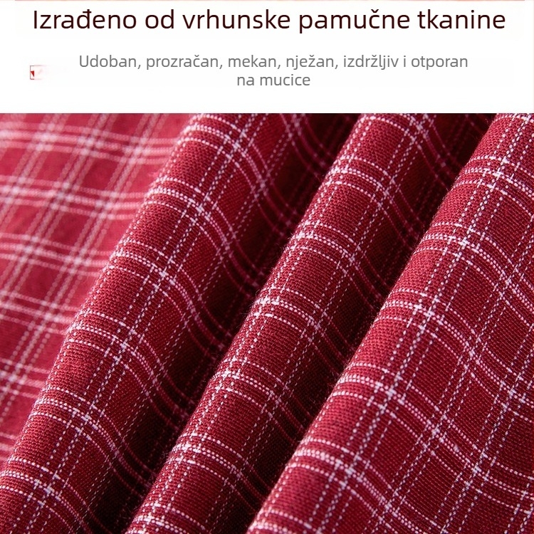 Proširena i debela pamučna pregača za dom, kuhinju i tvornicu; zaštita od prljavštine, prozračna, unisex.