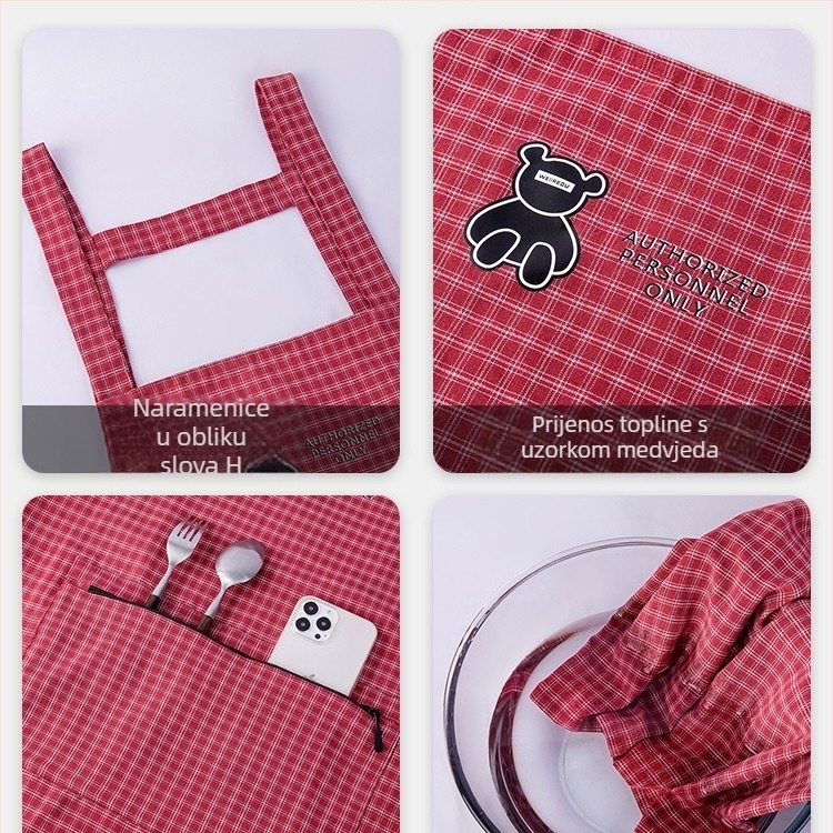 Proširena i debela pamučna pregača za dom, kuhinju i tvornicu; zaštita od prljavštine, prozračna, unisex.