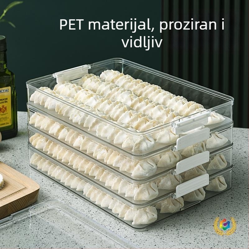 Prozirna kutija za skladištenje knedli i wontona za zamrzavanje i očuvanje svježine