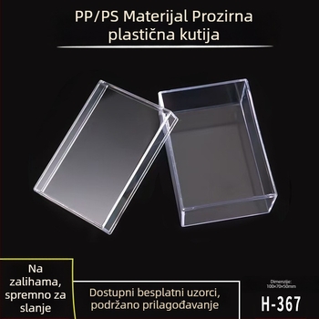 Prozirna pravokutna plastična kutija za perle, organizator pribora i dodataka