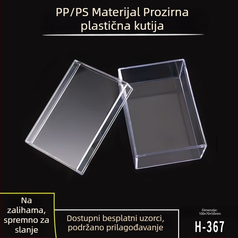 Prozirna pravokutna plastična kutija za perle, organizator pribora i dodataka