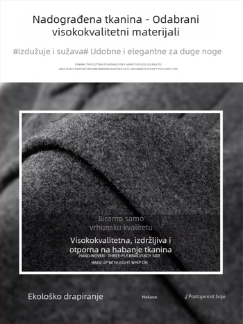 Debeli vuneni šorts-odjelo za žene, jesen-zima 2025, visokim strukom, vitka silueta, ravni A-linijski kroj, pogodno za niski rast