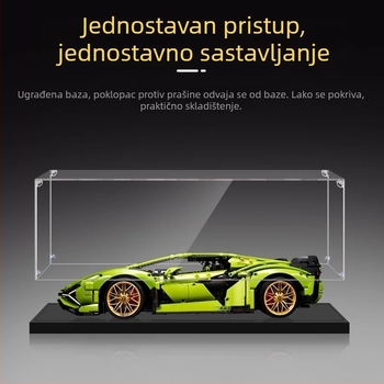 Prozirna akrilna kutija za izlaganje LEGO i Gundam modela, zaštita od prašine