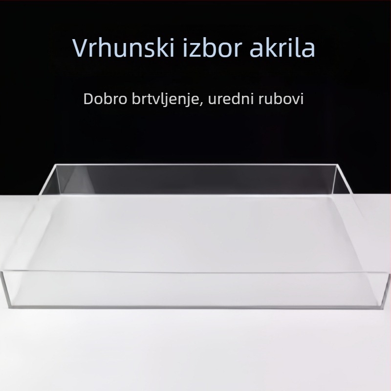 Prozirna akrilna kutija za izložbu sa zaštitom od prašine, integrirana izložbena kutija i ladica za figure