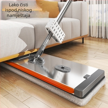 Ploški mop od aluminijskog legure, velikih dimenzija, za kućnu upotrebu, mikrovlakna, jednostavno čišćenje