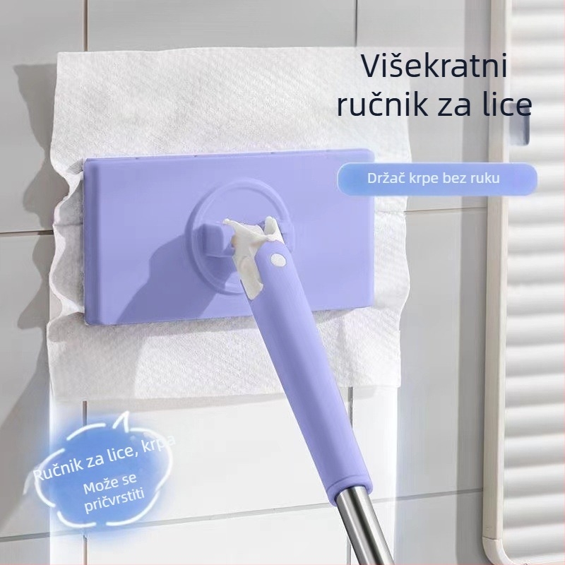Mop s klipom za jednokratne krpe, čišćenje kupaonice, zidova, podova i stakla, bez dodira rukama