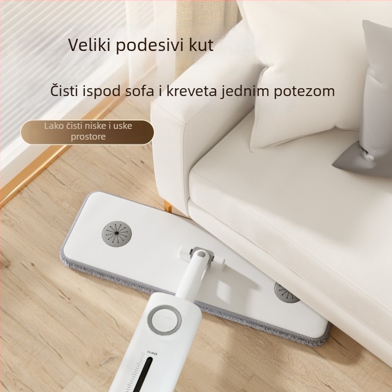 Bangjie mop sa sprejem za vodu, bez ručnog ispiranja, čišćenje velikih površina, mikrovlakna glava, teleskopska drška do 132 cm