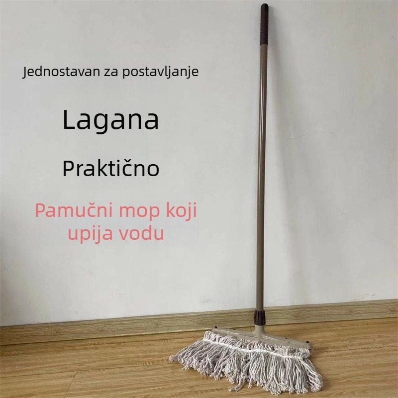 Mop od pamukovog vlakna, upijajući, ručno istiskivanje, s plastičnim jezgrom, namijenjen školama i kućnoj upotrebi