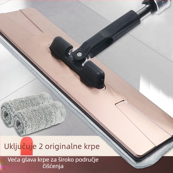 Ravan mop za velike površine, bez ručnog iscijeđivanja, mop s klipom za tkaninu, kućno čišćenje, uštedu snage