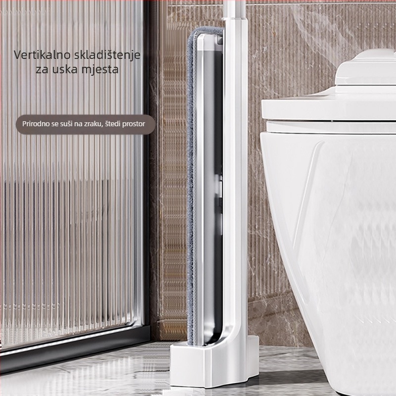 Aluminijski ravni mop, 40 cm, siva, za kućne drvene podove, višefunkcionalan, odvojiv i periv