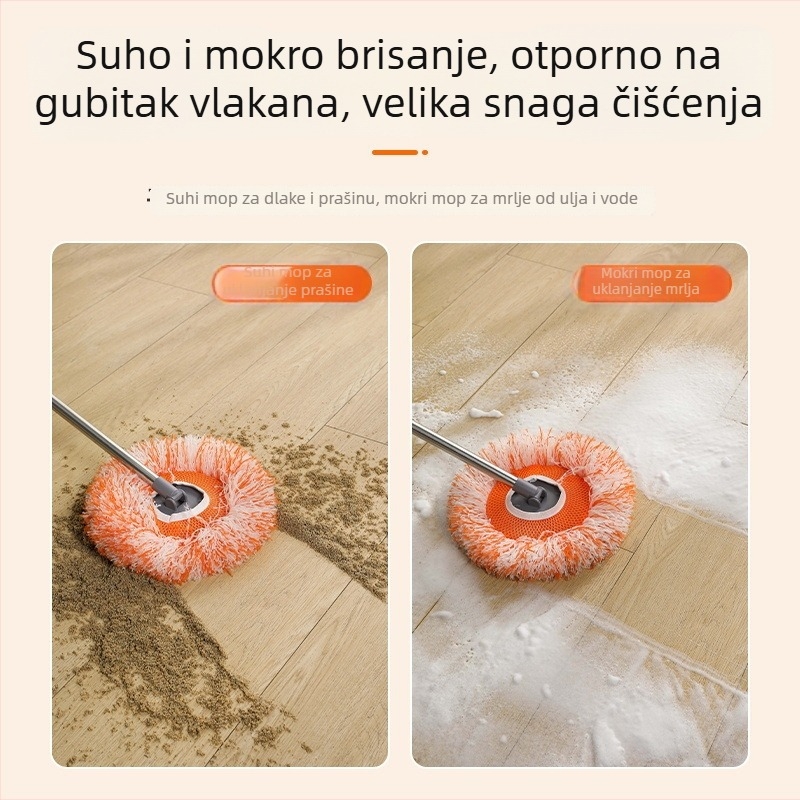Teleskopski mop s uzorkom suncokreta, kućna uporaba, višenamjenski rotirajući mop za čišćenje zidova i plafona
