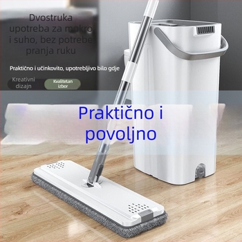 Povećani debeli plosnati mop sa sustavom samočišćenja za kućnu i uredsku upotrebu