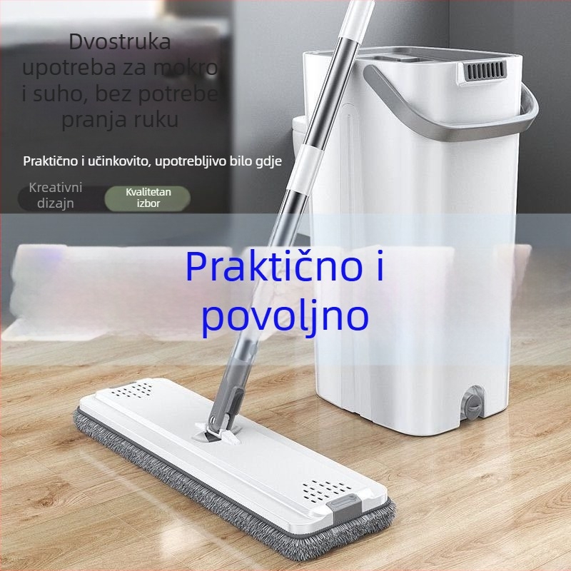 Povećani debeli plosnati mop sa sustavom samočišćenja za kućnu i uredsku upotrebu