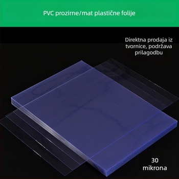 PVC vezni film za A4 plastične listove, 30 µm matt prozirni materijal visoke prozirnosti