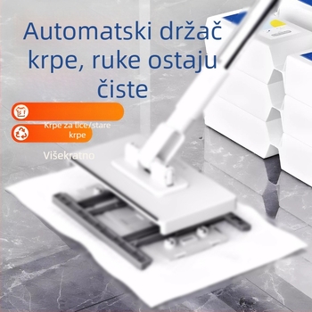 Automatski mop s mikrovlakom za mokro i suho čišćenje, dvostruka namjena za kućnu kupaonicu