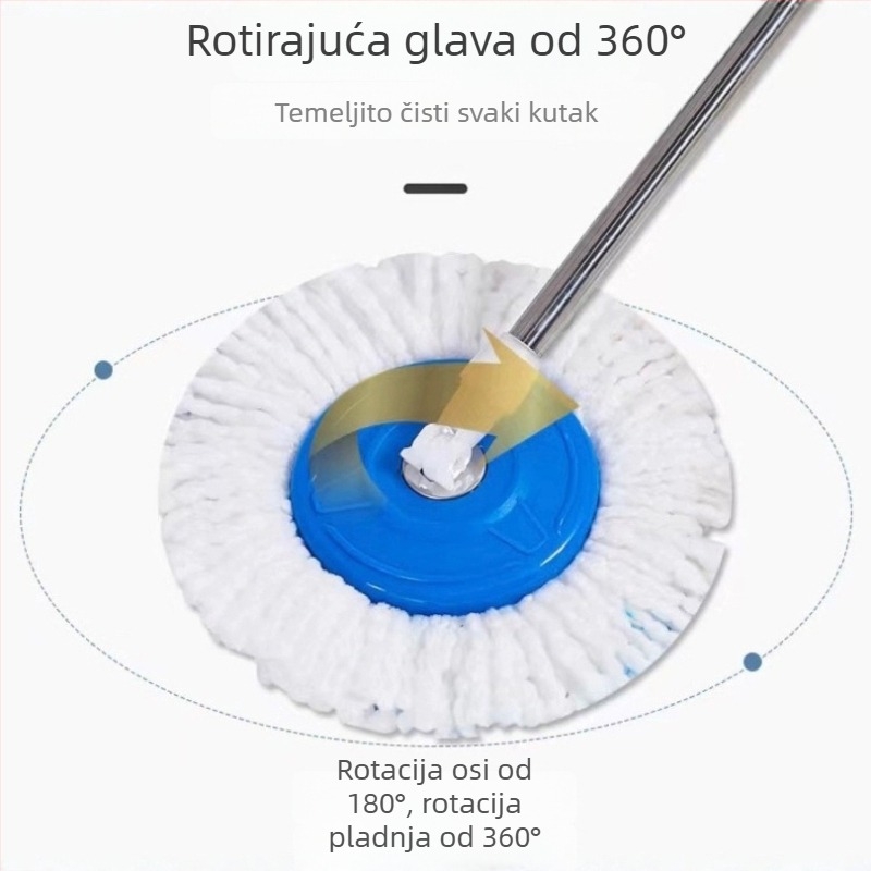 Rotirajući mop s kantom i dvostrukim pogonom – za kućnu upotrebu