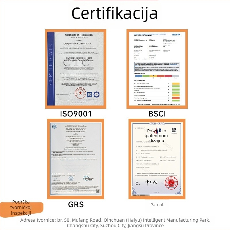 Kućna glava mopa s ljepiljivom za podove, visoka apsorpcija, debelo uvijena zamjenska krpa