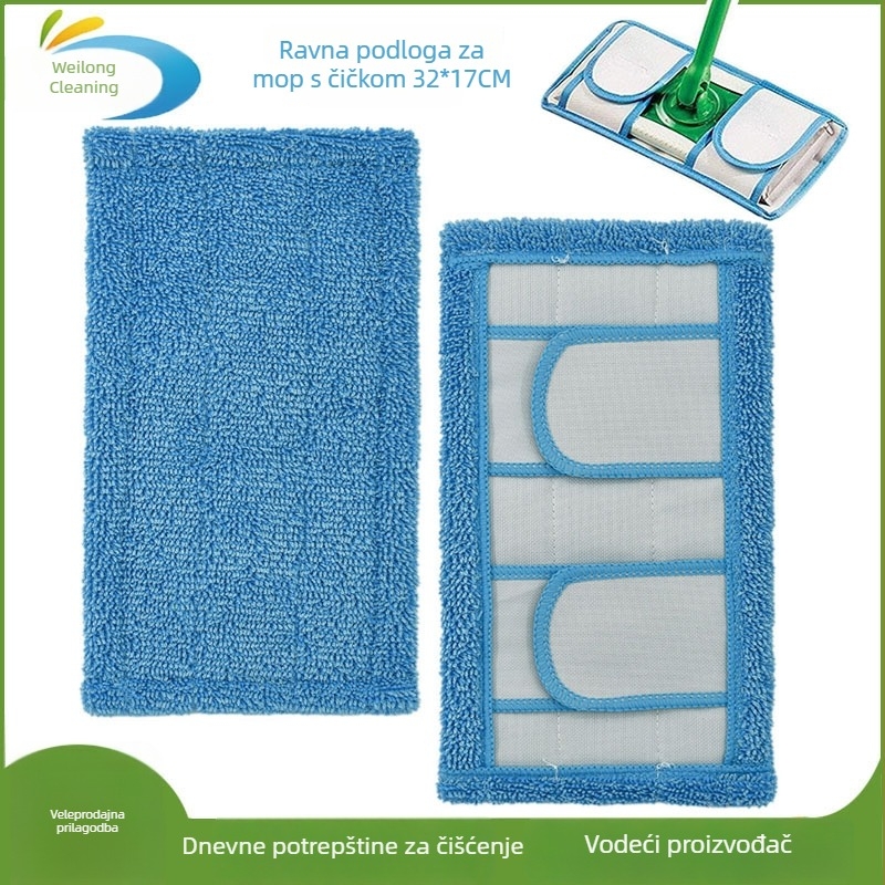 Zamjenske krpe za ploski mop s Velcro zatvaračem, za suho i mokro čišćenje