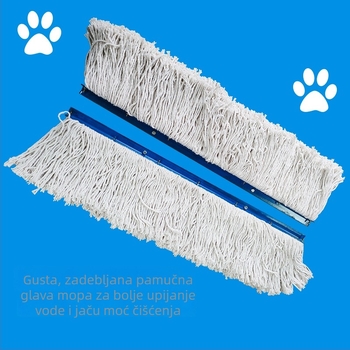 Ručni gurani kolica za ploski mop i prašinu, ekstra veliko, sklopiva