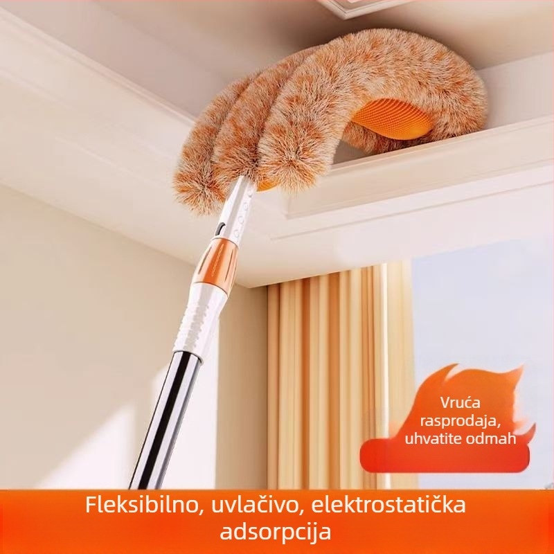 Telescopijska četka za prašinu s dizajnom suncokreta i mikrovlakneni mop za kućno čišćenje, uklanjanje prašine sa stropa i ispod kreveta