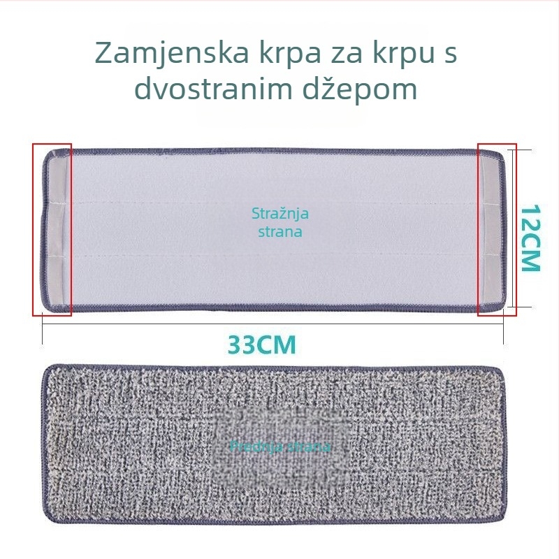 Prilagođeni dodaci za ravni mop — zamjenska krpa, dvostrani ljepilni jastučić, debeli zaštitni poklopac za šipku mop