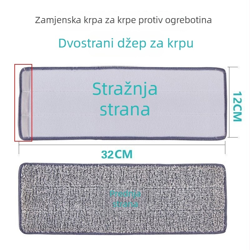 Prilagođeni dodaci za ravni mop — zamjenska krpa, dvostrani ljepilni jastučić, debeli zaštitni poklopac za šipku mop