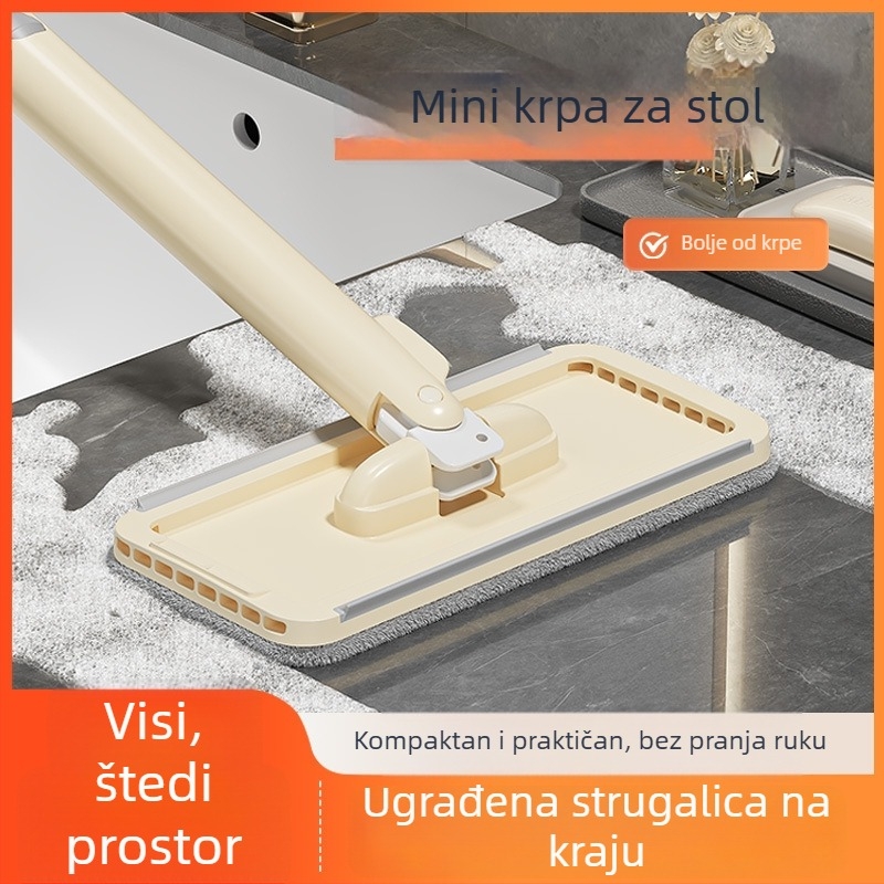 Jednokratni mop za lice s klipom za krpu, mini višenamjenski plosnati mop
