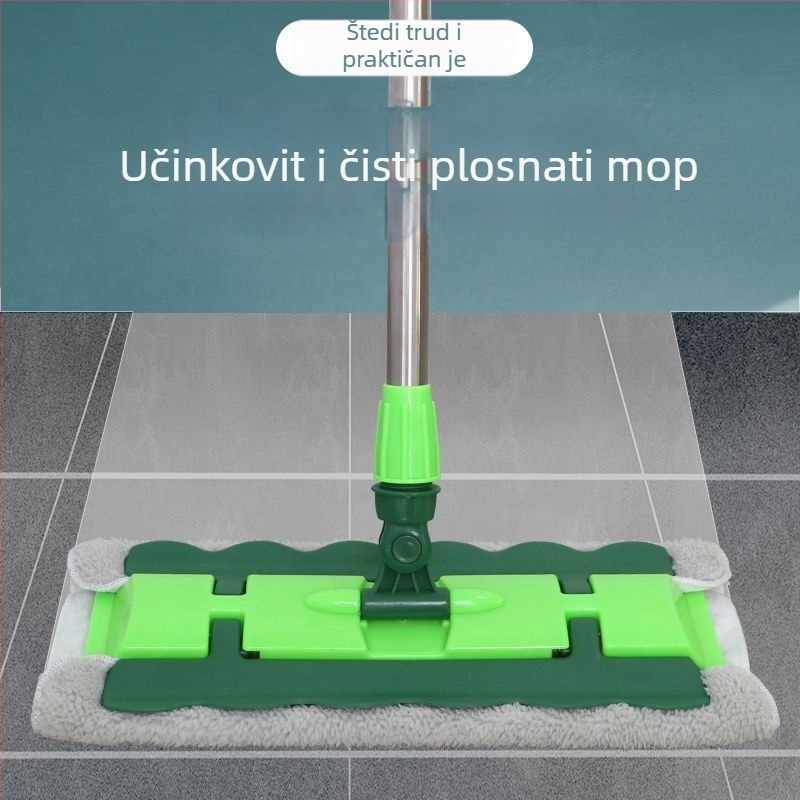 Ploški mop s krpom od mikrovlakana, za kućnu upotrebu, novi model, za drvene podove
