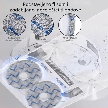Zamjenska glava mopa za Mijia robot za čišćenje, kružnog oblika od vlakana, periva