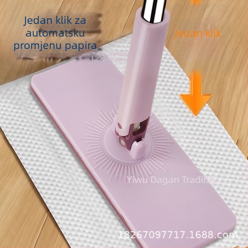 Nova velika kućna metla s suhim i mokrim krpama, krpa od platna za čišćenje, plosnati mop