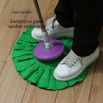 Okrugla tacna za mop s rotirajućim mopom i kofu, glava od mikrovlakna za mop, univerzalna tacna za mop 16 cm
