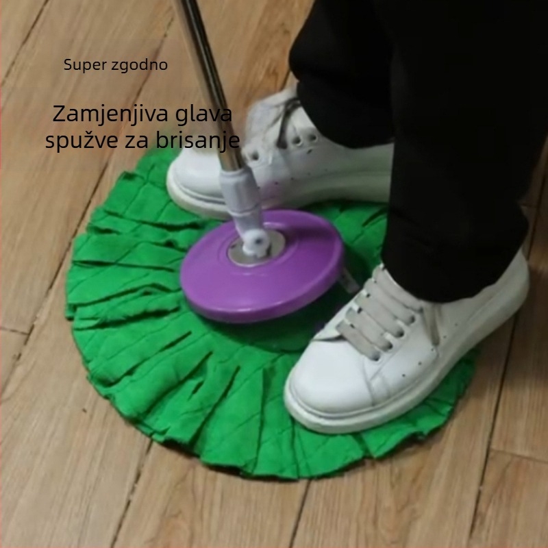 Okrugla tacna za mop s rotirajućim mopom i kofu, glava od mikrovlakna za mop, univerzalna tacna za mop 16 cm