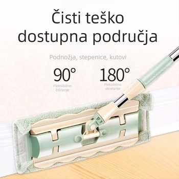 Zamjenska krpa za plosati mop, kućna upotreba, model 2023, klipsa glava za drvene podove, suho i mokro čišćenje, velikog formata