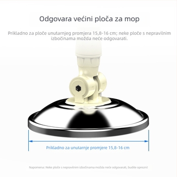 Glava mopa s zamjenjivim vlaknima, rotirajuća universalna, upijajuća i debela, pametan dodatak za čišćenje