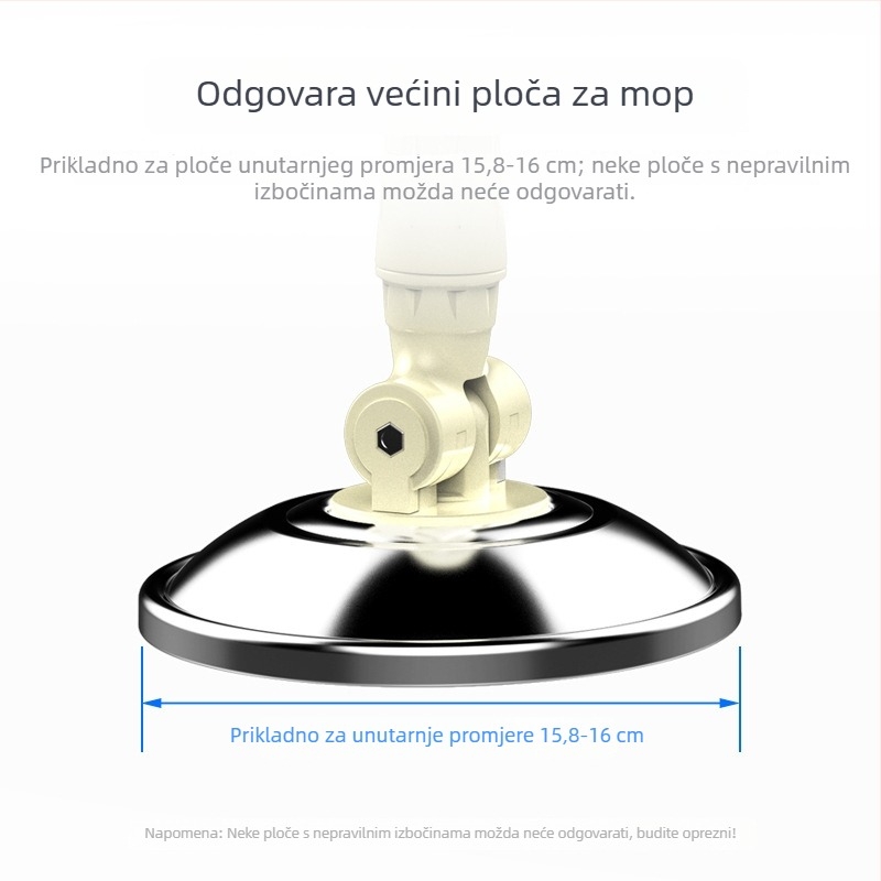Glava mopa s zamjenjivim vlaknima, rotirajuća universalna, upijajuća i debela, pametan dodatak za čišćenje