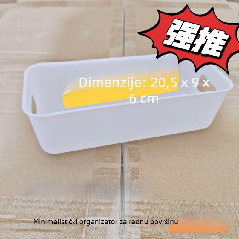 Plastična pravokutna kutija za pohranu, stohovljiva, za kozmetiku i uredske potrepštine